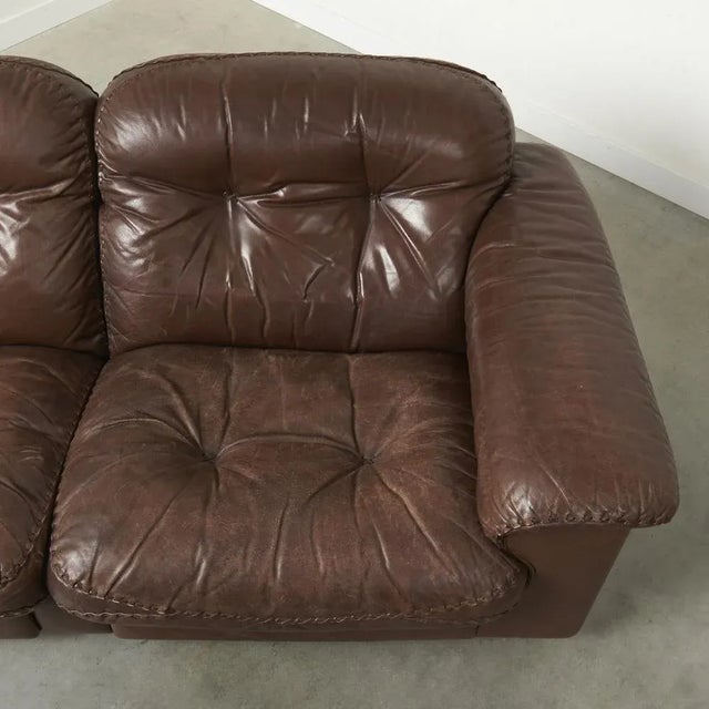 Leather Adjustable Ds101 2-Seater Sofa from de Sede, 1970s For Sale - Image 11 of 13