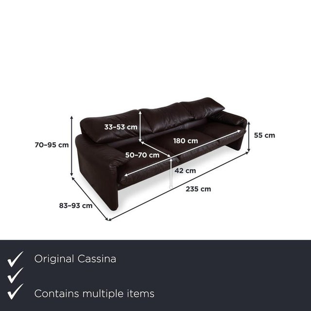 with this set, consisting of the Maralunga three-seater and matching armchair, you're bringing two pieces of one of the...
