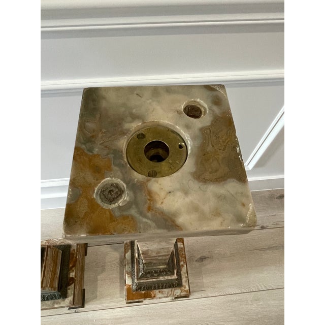 Pair 19th Century French Onyx Pedestals W/Bronze Mounts For Sale - Image 9 of 12