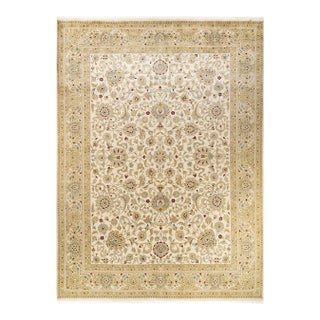 Mogul, One-of-a-Kind Hand-Knotted Area Rug in Ivory, 9' 2" x 12' 5" For Sale