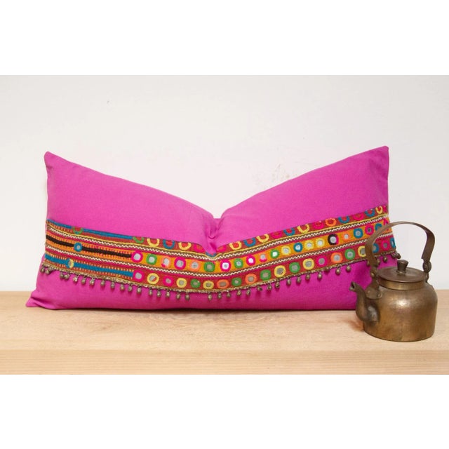 This vintage nomad pillow is a warm & charming mixture of tribal Indian beauty with functionality. Crafted from thick...