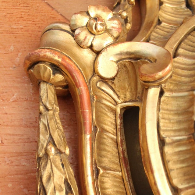 Gold Swedish Gustavian Style Gilt Wood Cartel Clock, Georg Jensen Inc. For Sale - Image 8 of 17