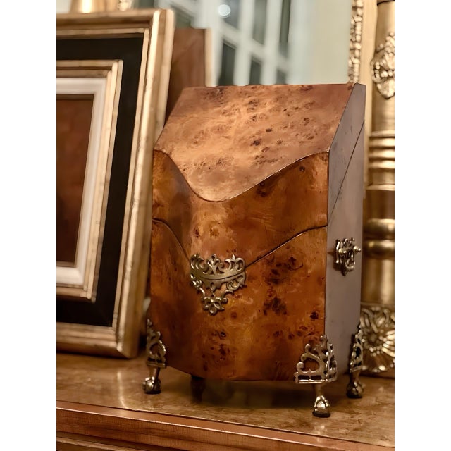 Mahogany Burl Knife Box Attributed to Theodore Alexander For Sale - Image 12 of 12