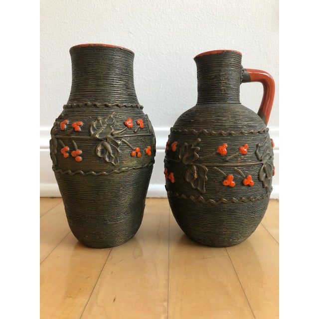 Brown Vintage Mid Century Vessels - a Pair For Sale - Image 8 of 8