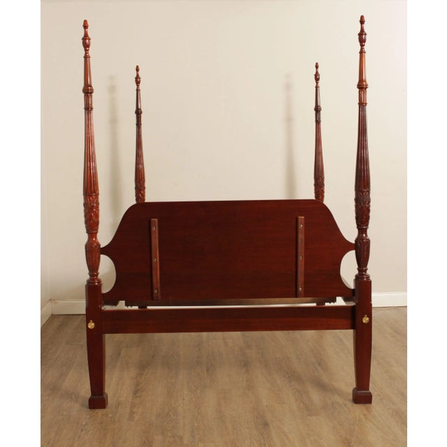 Wood Councill Craftsmen Traditional Mahogany Queen Poster Bed For Sale - Image 7 of 12