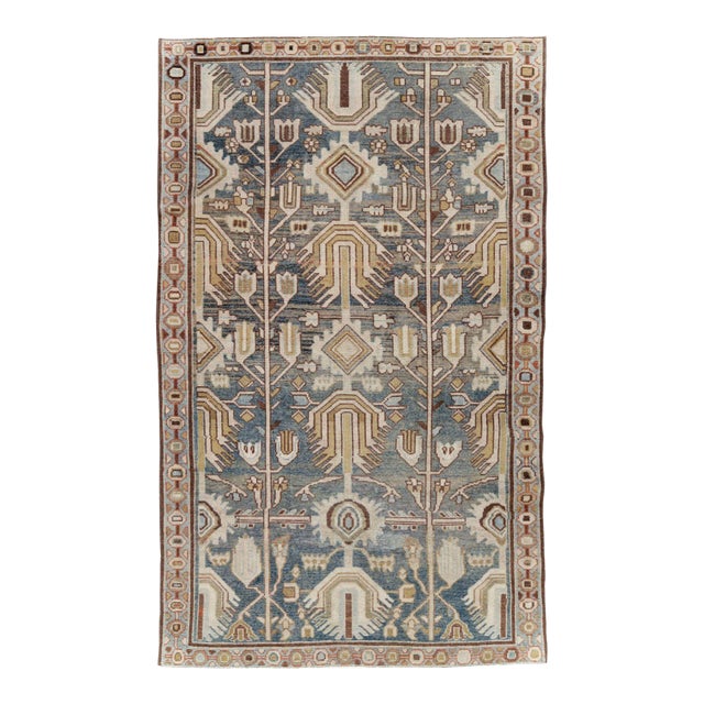 Galerie Shabab Collection Mid-20th Century Persian Malayer Accent Rug For Sale