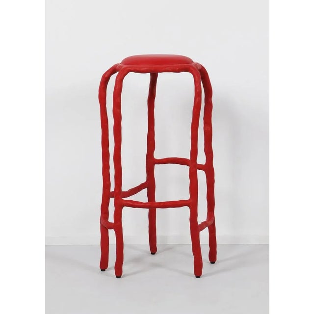 Plain Clay Barstool by Maarten Baas For Sale - Image 4 of 7