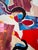 This is an original 36" x 24" mixed-media abstract collage from the artist's early career. Because her profile has grown...
