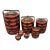 Chinoiserie Lacquered Wedding Basket Carriers, Set of Seven For Sale