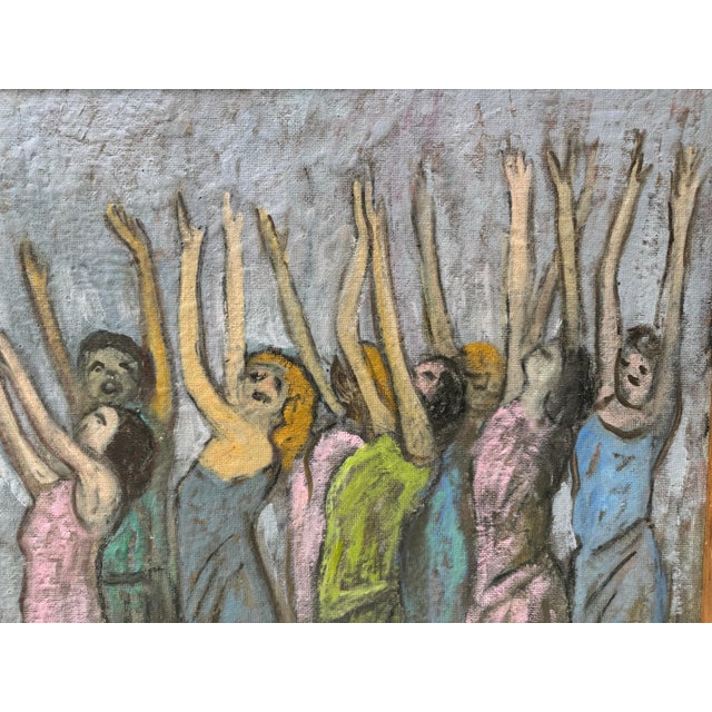 Oil Painting of Women Dancing by Artist Otto Rothenberg (American, 1893-1992) For Sale - Image 4 of 7