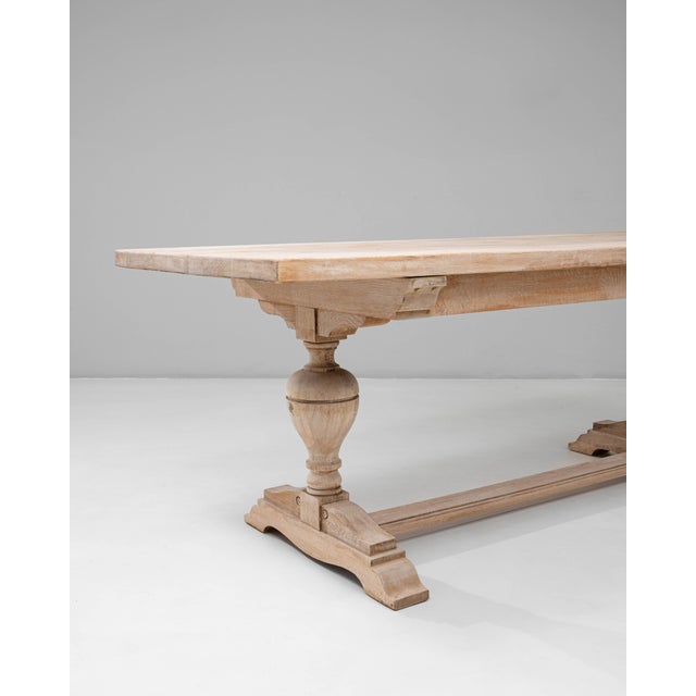 20th Century French Double Pedestal Oak Dining Table For Sale - Image 16 of 18