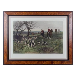 "Lost Scent" Hunt Scene Intaglio Print After Heywood Hardy