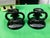 Up for consideration is a beautiful vintage pair of black milk glass candlestick holders. These would look lovely in your...