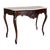 French Regency Carved Walnut Console Table With White Marble Top For Sale