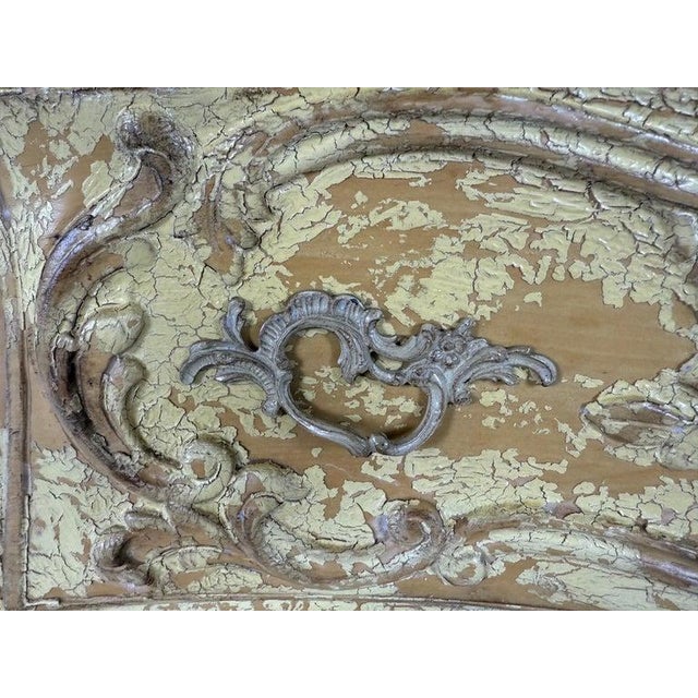 Mid 20th Century Pair of Louis XV–Style Painted Bombe Commodes With Carved Rococo Ornament For Sale - Image 10 of 14