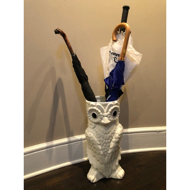 Vintage Ceramic Owl Umbrella Stand made in Spain Chairish