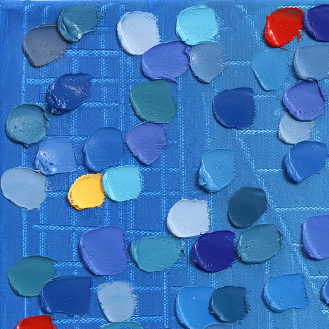 Whispers in Blue - Abstract Figurative Landscape Textured Impasto Oil Painting by Ekaterina Ermilkina For Sale - Image 4 of 8