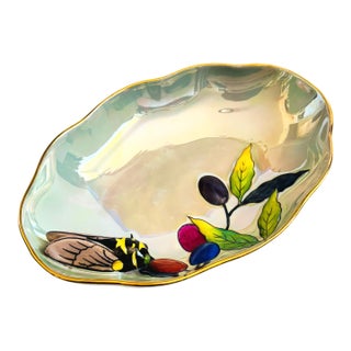 Noritake Lusterware Art Porcelain Bowl With Cicada For Sale