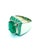 Bochic "Capri" Vintage Natural Emerald Ring Set in 18K White Gold & Silver For Sale - Image 11 of 18