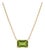 Classic Peridot Emerald Cut Necklace | Dainty Gemstone Birthstone Necklace For Sale
