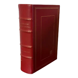 Fine Book Bindings John Bartlett "Familiar Quotations" in Full Red Leather