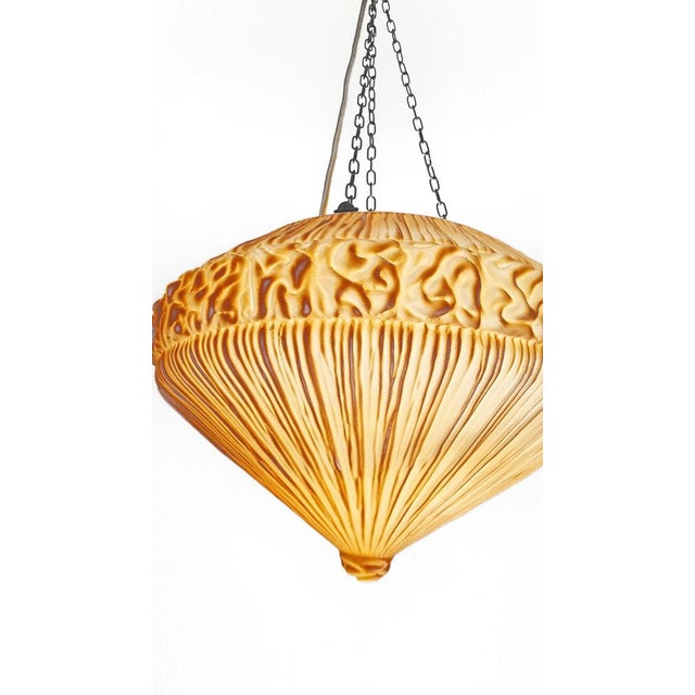 Vintage Art Deco Opal Glass Shade Pendant Lamp, 1920s For Sale - Image 6 of 10