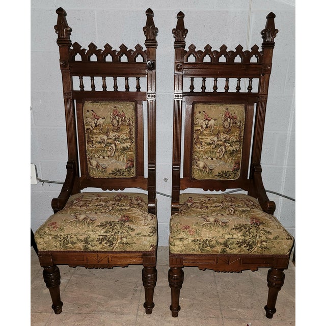 Antique Pair of Gothic Revival Chairs Chairish