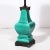 Mid-Century Modernist Ceramic Turquoise Jade Table Lamps W/ Bronze Fittings For Sale - Image 9 of 11
