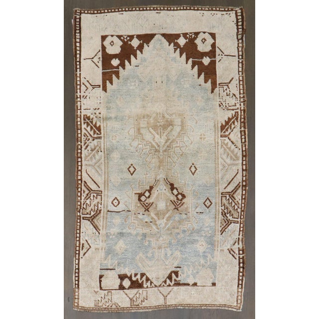 Persian Zabihi Collection Blue Persian Malayer Accent Small Size Rug For Sale - Image 3 of 8
