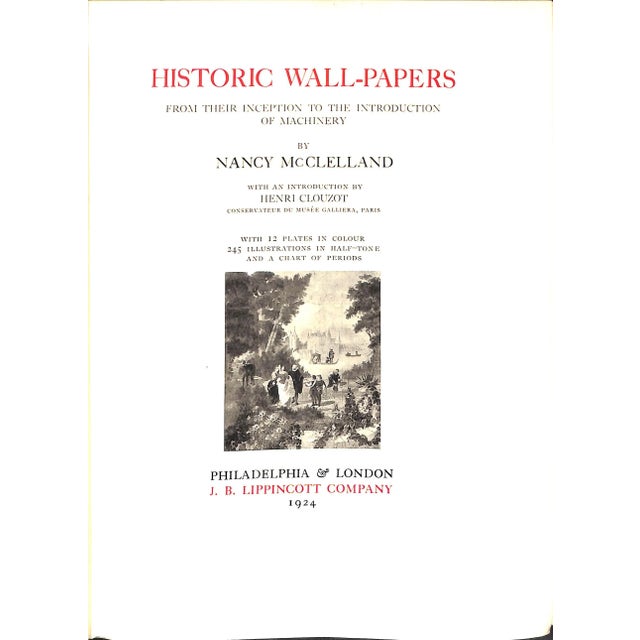 MCCLELLAND, Nancy [458] pp. J.B. Lippincott Company 1924 11 1/4" x 8 1/2" w/ 2-fold Chart of Important Date sin Wall-Paper...