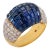 French Vintage 5.00 Carat Invisibly Set Sapphire Diamond 18k Yellow Gold Band, Size 7 For Sale