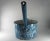 Early 20th Century Vintage Graniteware Enamel Blue & White Swirl Marbled Mottled Agate Rustic Pot With Lid For Sale - Image 5 of 13
