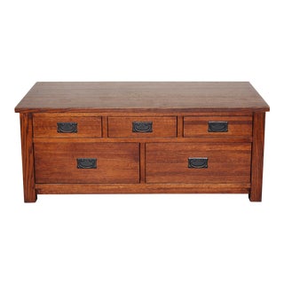 1970s Vintage Mission Style Coffee Table For Sale