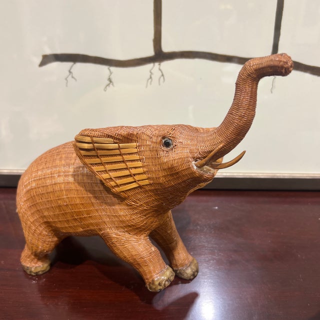 Shanghai Handicrafts Woven Wicker Elephant