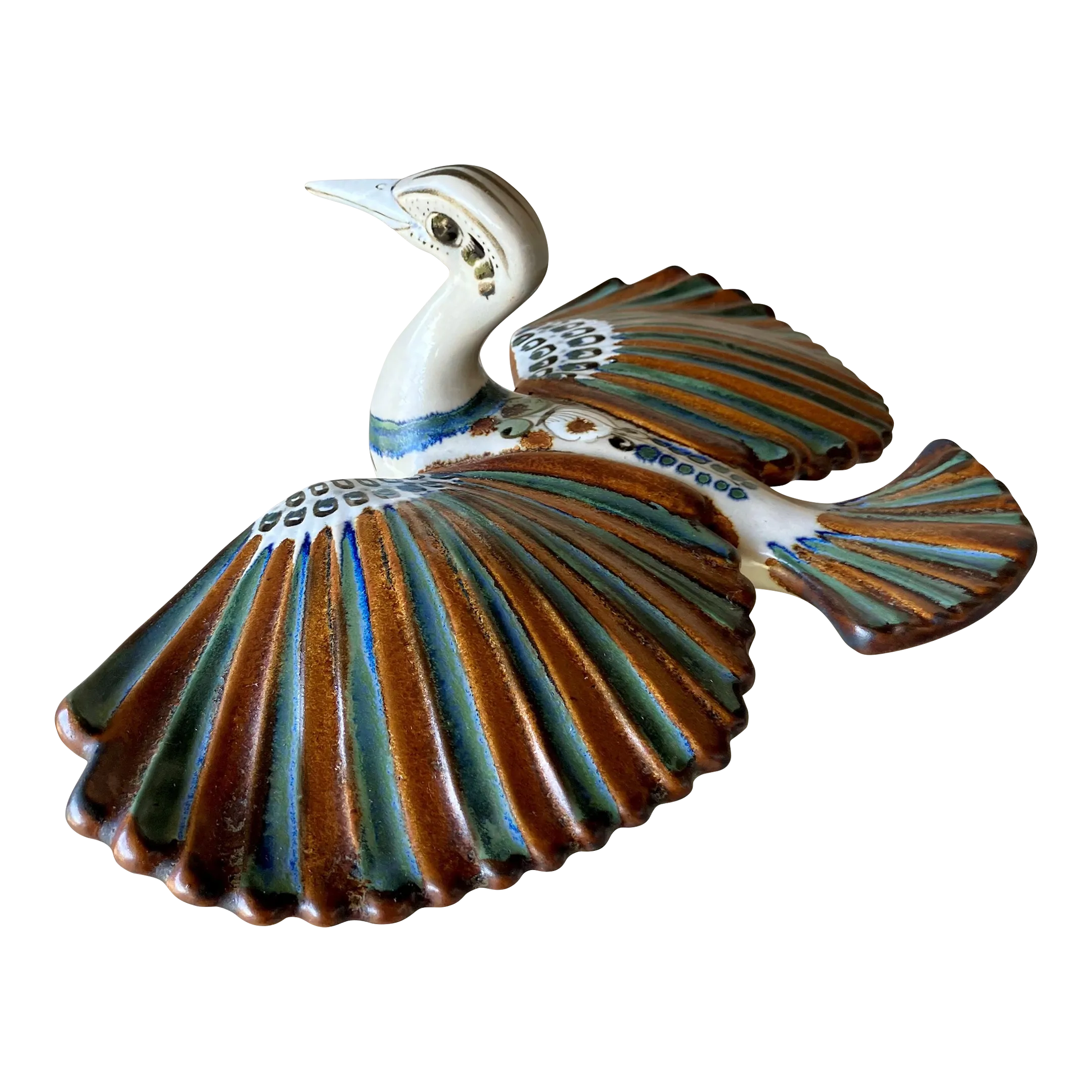 Circa 1980 Ken Edwards Collection “Open Winged Bird” High-Fired