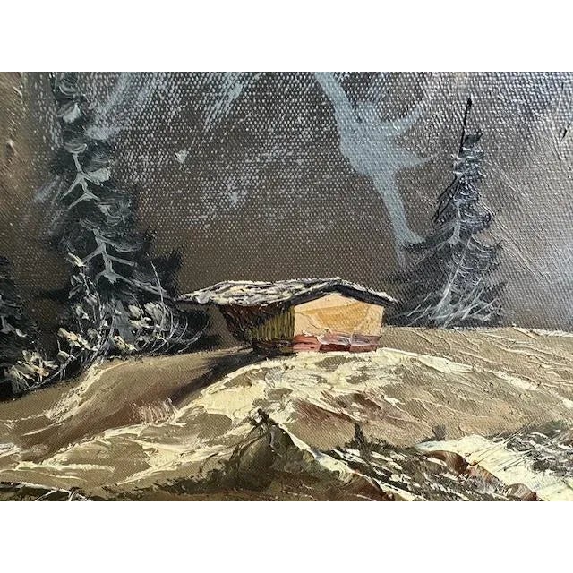 1930s Je Lemke Oil Painting Mountains For Sale - Image 4 of 8