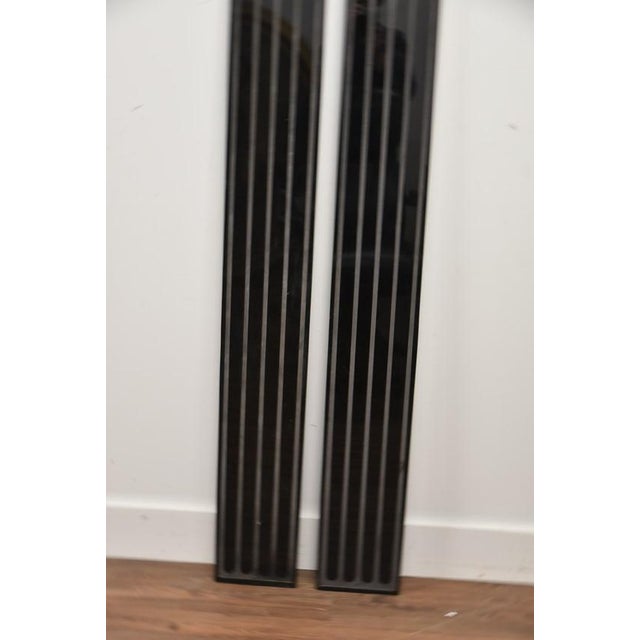 1920s Pair Art Deco Architectural Black Glass Panels For Sale - Image 5 of 6