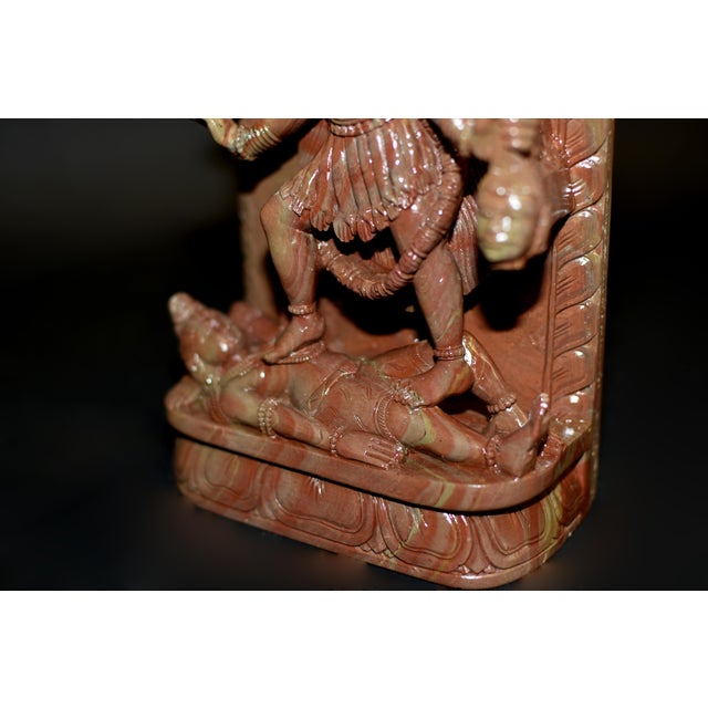 Stone Indian Goddess Kali Finely Carved For Sale - Image 10 of 18