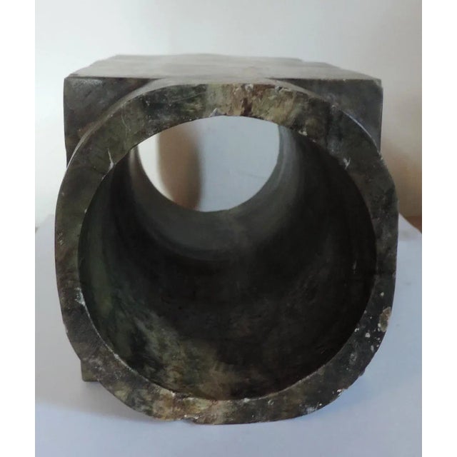 Antique Chinese Carved Stone Cong For Sale - Image 10 of 11