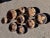 1980s African Hand-Made Round Basket, 11.75 In. Diameter X 2.5 In. High, Natural and Black For Sale - Image 5 of 6
