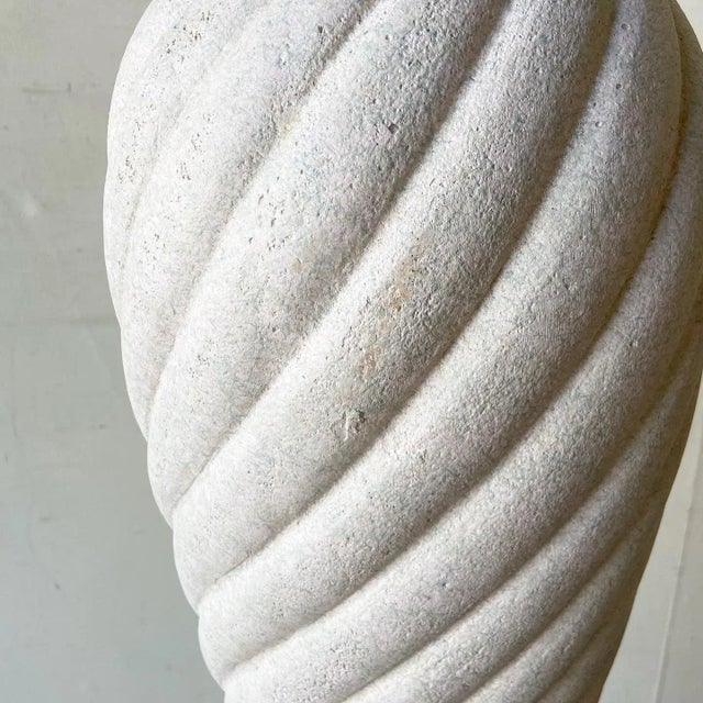 Ceramic Postmodern Spiral Swirl Ceramic Floor Lamp For Sale - Image 7 of 8