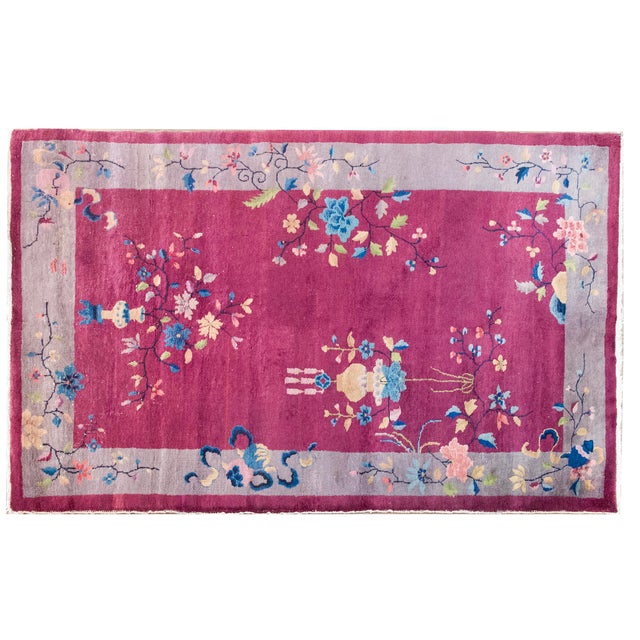 Textile Early 20th Century Chinese Art Deco Rug For Sale - Image 7 of 13