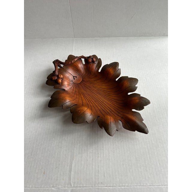 Vintage Treenware Oak Leaf Tray with Acorns, a beautiful addition to your Fall and Winter decor.