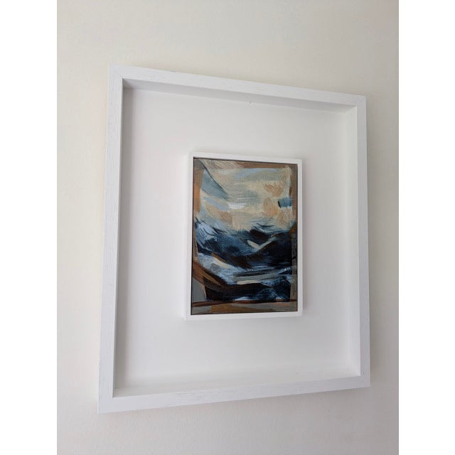 Contemporary 'To Gaze Upon Beauty' Mini Abstract Seascape Acrylic Painting by British Artist Frances Daws, Framed For Sale - Image 4 of 6