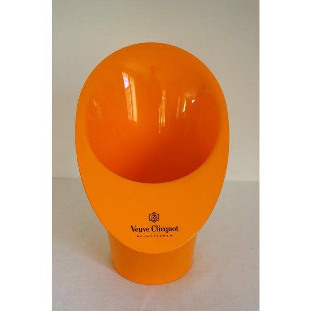 Large Vintage Orange Veuve Clicquot Champagne Bucket For Sale - Image 3 of 9