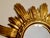 Gold Vintage Italian Gilt Sunburst Mirror For Sale - Image 8 of 14