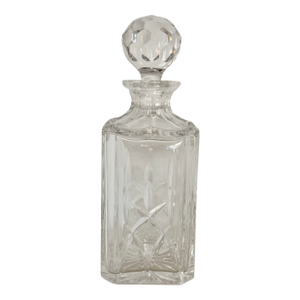 Vintage Atlantis Lead Crystal Decanter With Stopper, Signed