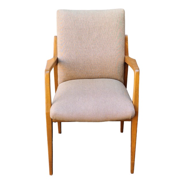 Mid-Century Desk Chair in Beech Wood with Beige Upholstery by Casala, 1960s For Sale