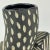 1990s Unusual Oval Shaped Pottery Vase With Geometric Forms in B/W Dots & Stripes Pattern For Sale - Image 4 of 9