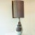 Beige and Blue Ceramic Floor or Table Lamp with Lampshade attributed to R. Houben, 1970s For Sale - Image 3 of 11